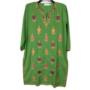 House Of Chikankari Tunic Kurta Handmade Embroidered Modal Lightweight XL